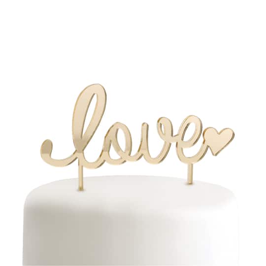 Hortense B. Hewitt Co. Gold Love Cake Pick